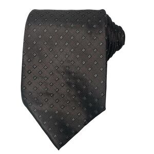 Yves Saint Laurent Men's Silk Designer Necktie YSL Rive Gauche Logo Brown Italy